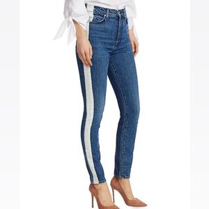 7 For All Man Kind High-Rise Side Stripe Jeans 31